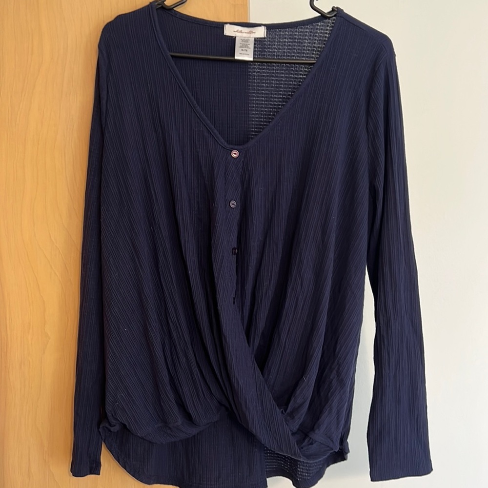 Navy Blue Blouse